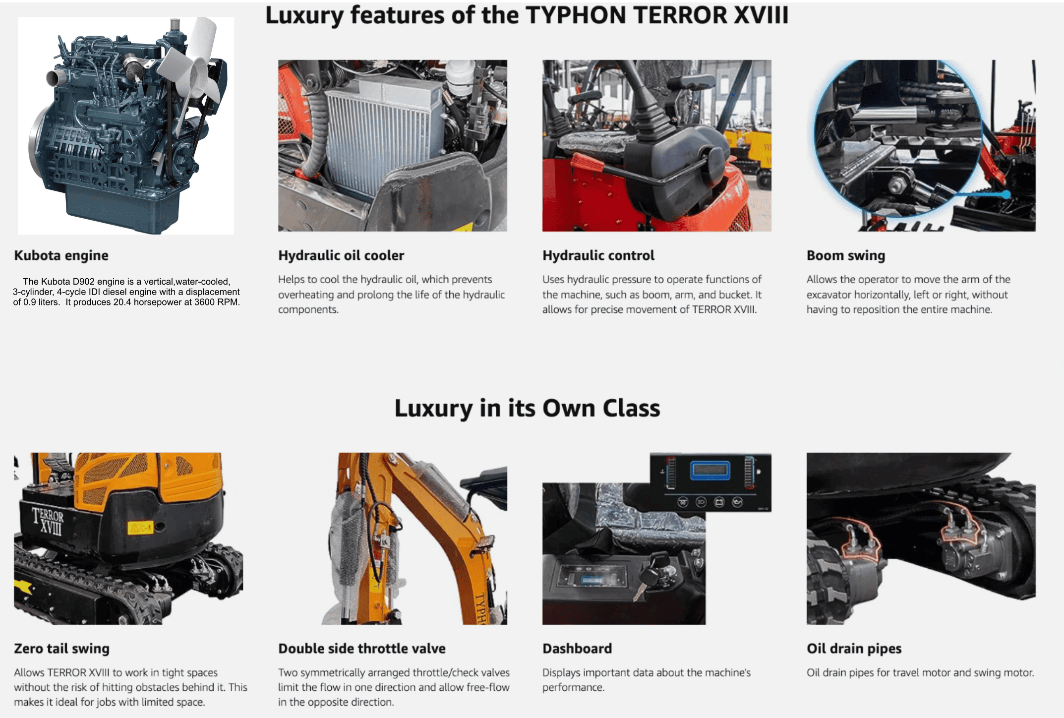 Typhon Terror XVIII 4000 lb Mini Excavator — image 8